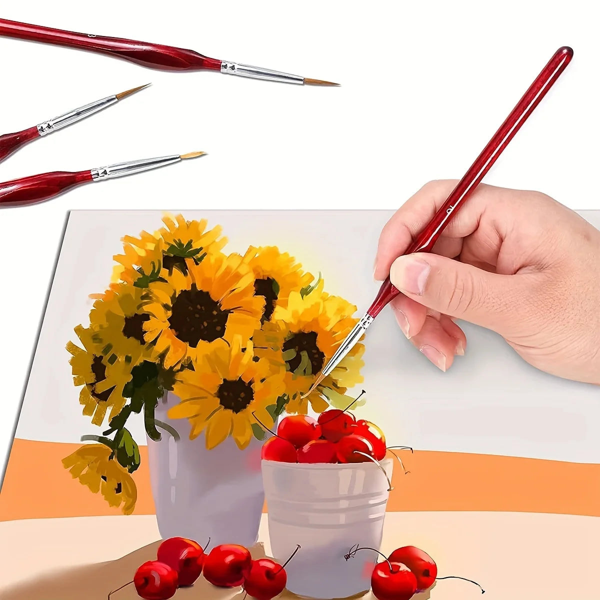 10/11/20/22Pcs Fine Detail Paint Brush Miniature Painting Brushes for Mini Paints Brush Set for Acrylic Watercolor Face Nail - Sun Studio