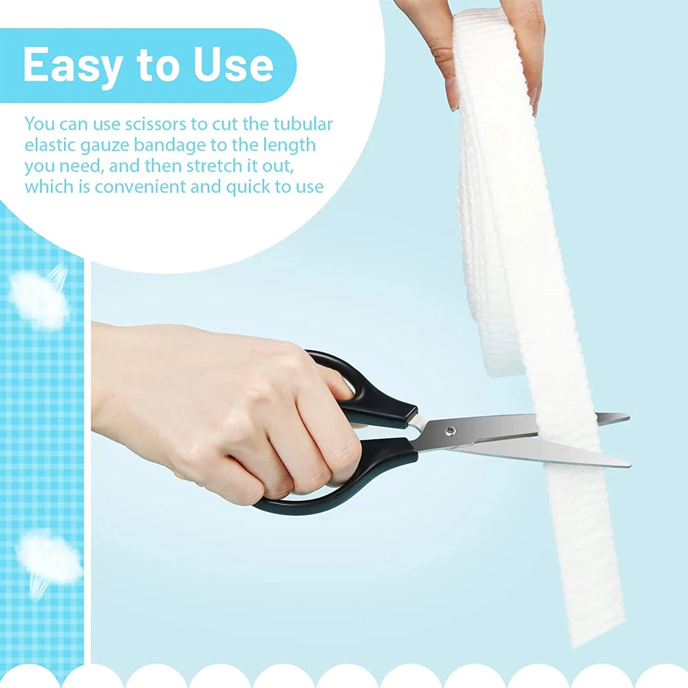 1 Roll Elastic Net Wound Dressing Net Tubular Bandage Mesh Tubing Tubular Gauze Fix Breathable Bandage Retainer for Adults Ankle - Sun Studio