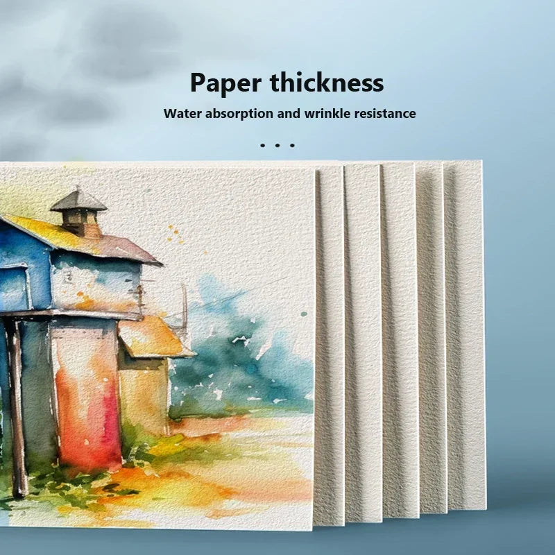 Square/Round Watercolor Paper 300g 25 sheets Professional Water Color Paper Postcard For Painting School Supplies - Sun Studio