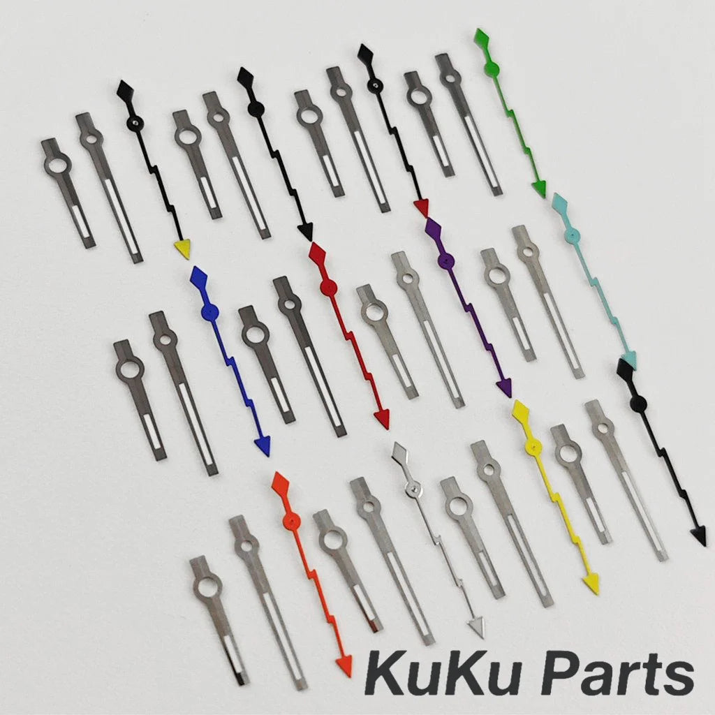 NH35 Lightning Second Green Luminous Hands Red Silver Gold Blue Watches Pointer For NH35 NH36 NH38 NH70 Movement Watches Needles - Sun Studio