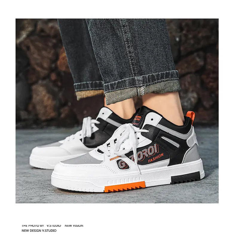 Men's Skate Board Shoes High Top Students Leisure Sports Shoes Breathable Non-slip Shoes Fashion High Top Sneakers for Men Men - Sun Studio