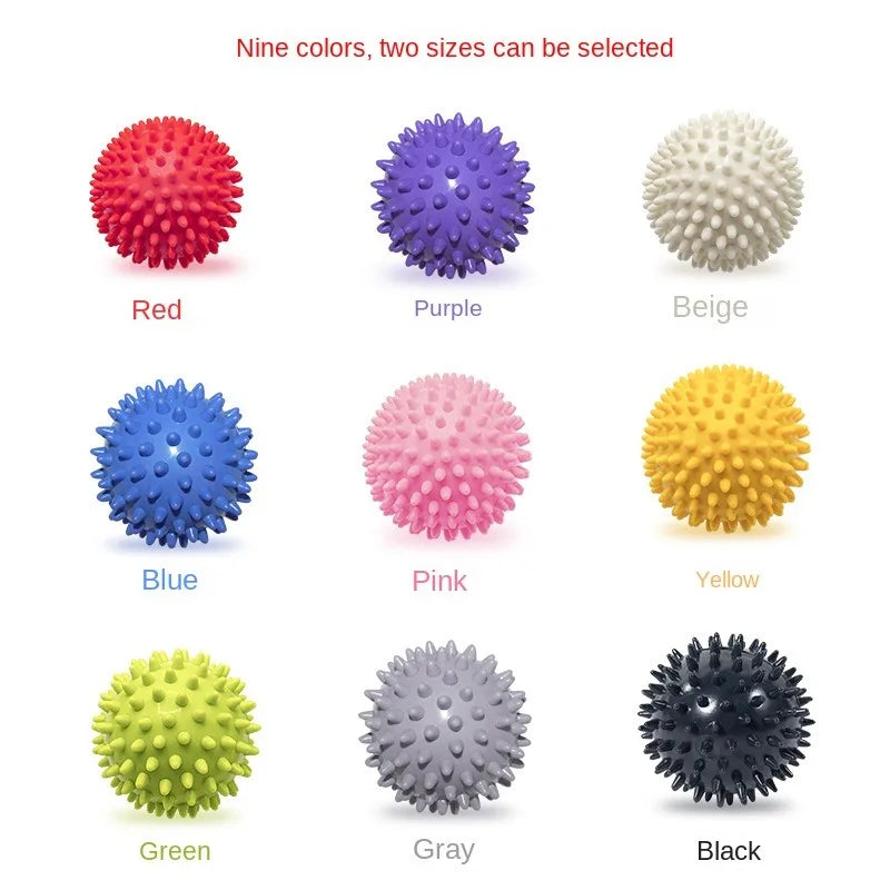 9cm PVC Spiky Massage Yoga Ball Trigger Point Sport Fitness Hand Foot Pain Stress Relief Muscle Relax Unisex Stab Massage Ball - Sun Studio