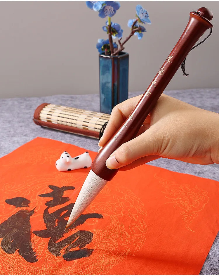 7/11Pcs Chinese Calligraphy Brush Set Kanji Japanese Sumi Painting Drawing Artist Writing Brushes With Roll-up Bamboo Pen Bag - Sun Studio