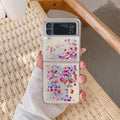 for Samsung Z Flip 7 Luxury Glitter Quicksand Case For Samsung Galaxy Z Flip 7 6 5 4 3 ZFlip 7FE Gradient Love Heart Bling Cover - Sun Studio