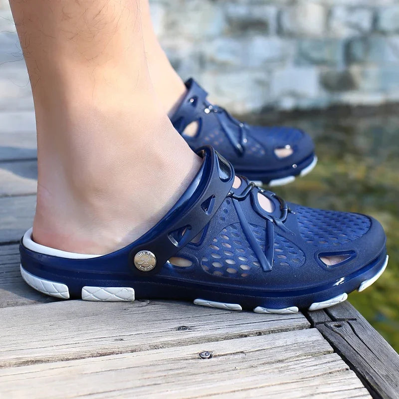 Fashion Slippers Casual Sandals Breathable Non-slip Comfortable Beach Shoes High Quality Home Slippers Outdoor Walking Male Shoe - Sun Studio