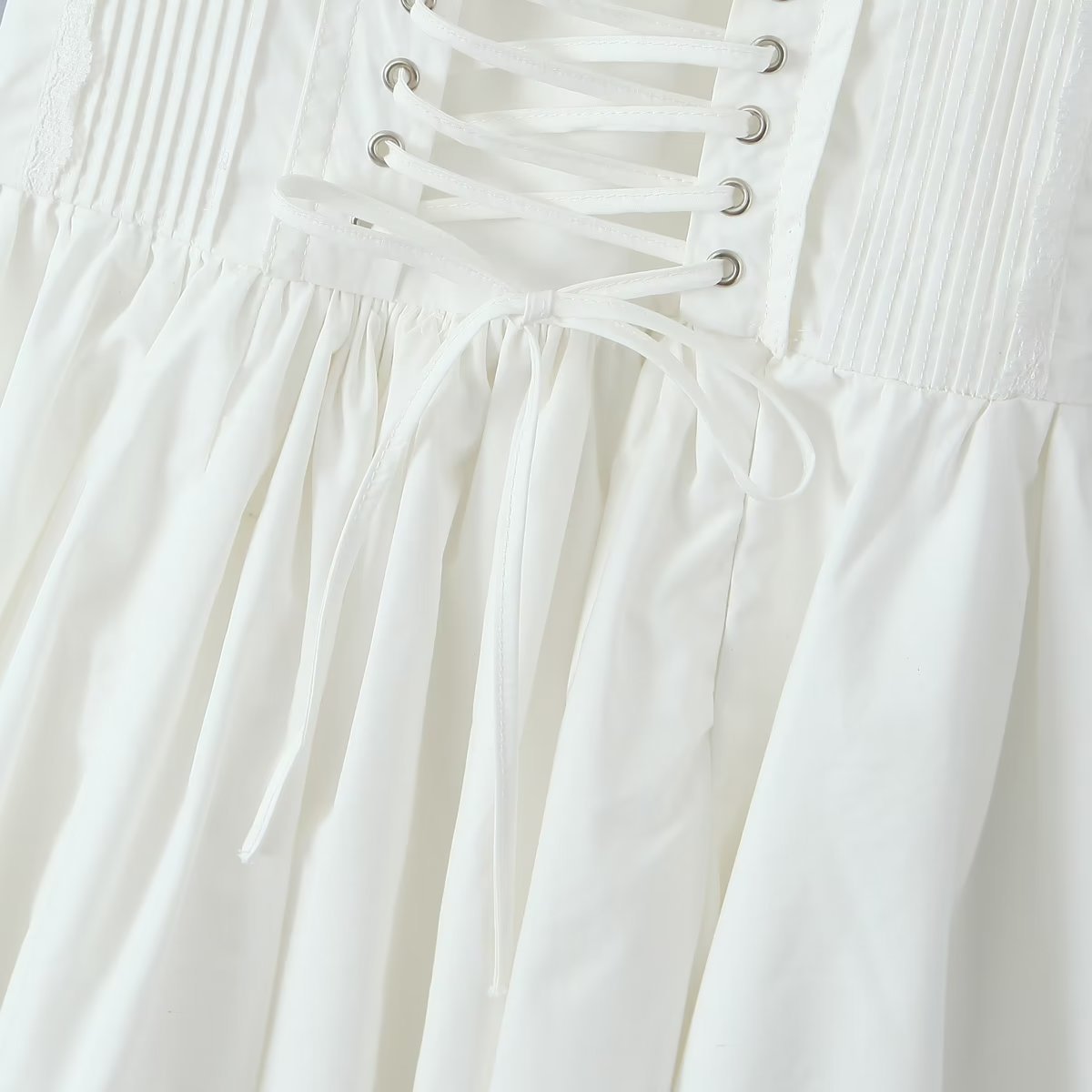 Mingmingxi Sexy Spaghetti Strap Corset Dress Elegant Fluffy Party Dresses Slim A Line Lace Up Dress Cotton Women Clothing - Sun Studio
