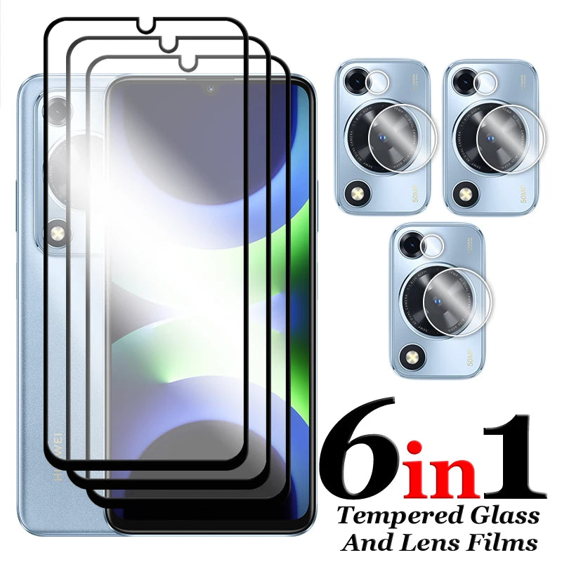 6in1 For Huawei Nova Y72s Glass For Huawei Nova Y63 Y72 Y72s Tempered Glass 2.5D Full Cover Screen Protector For Nova Y72s Film - Sun Studio