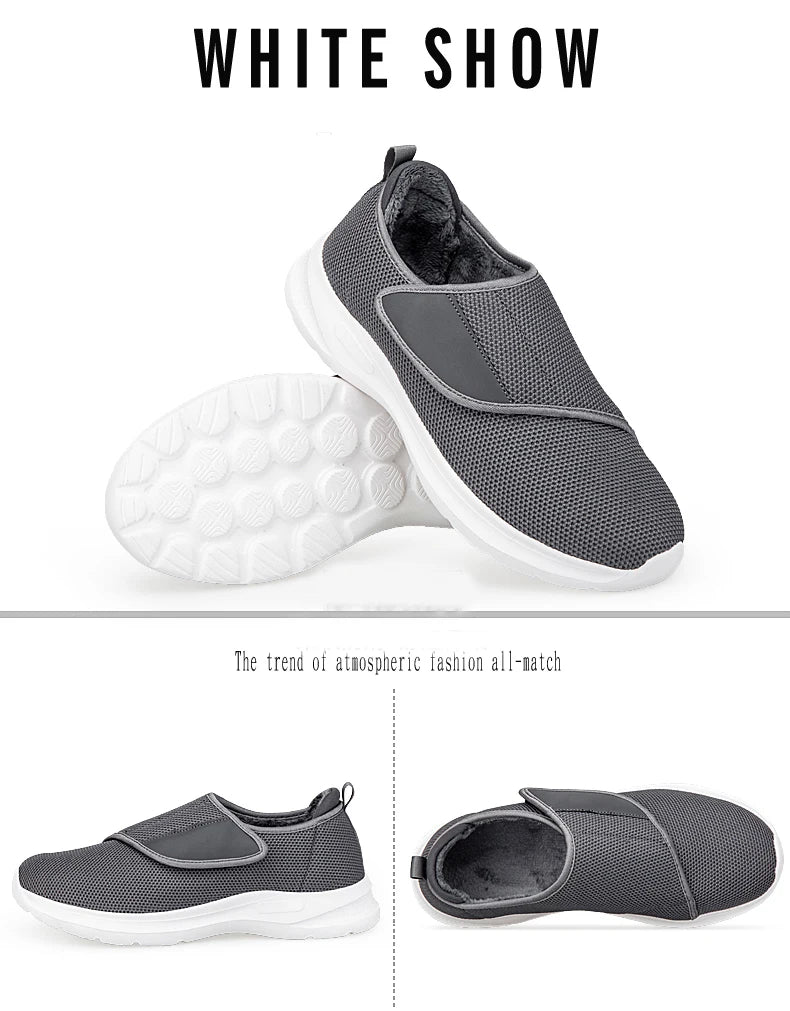 Winter Women Orthopedics Wide Feet Swollen Walking Casual Shoes Thumb Eversion Adjusting Soft Comfortable Diabetic Man Shoes