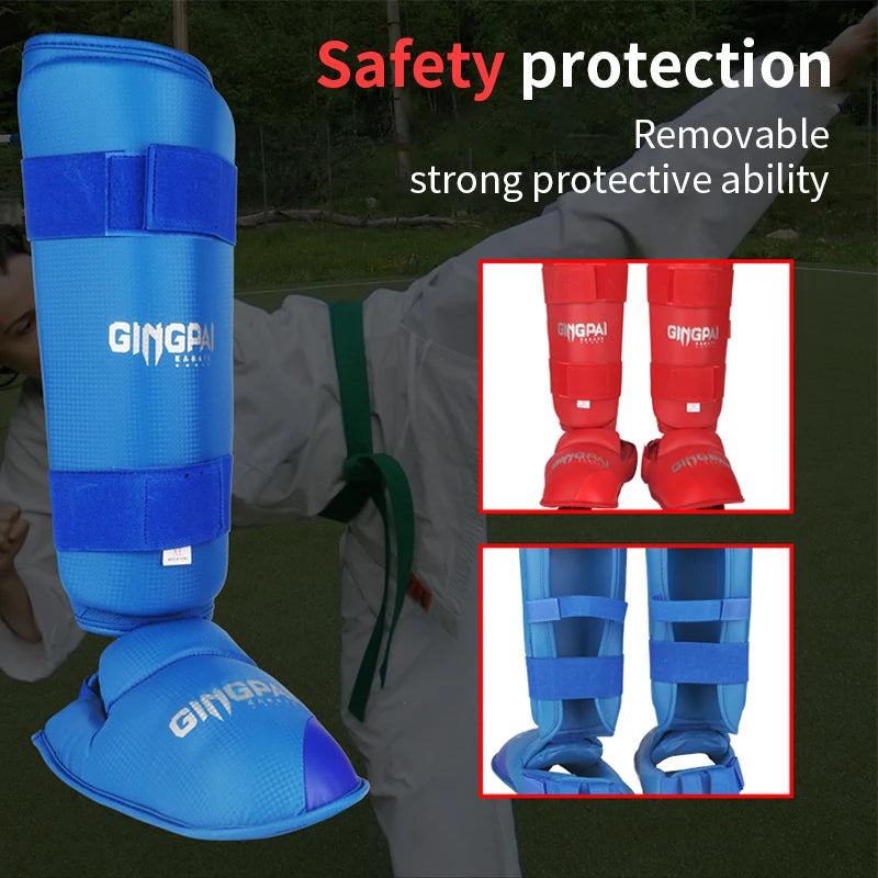 Taekwondo Karate Boxing Leg Hand Foot Protector Set Boxing Gloves Sparring Gear Shin Guard Sports MMA Kids Adults Equipment - Sun Studio
