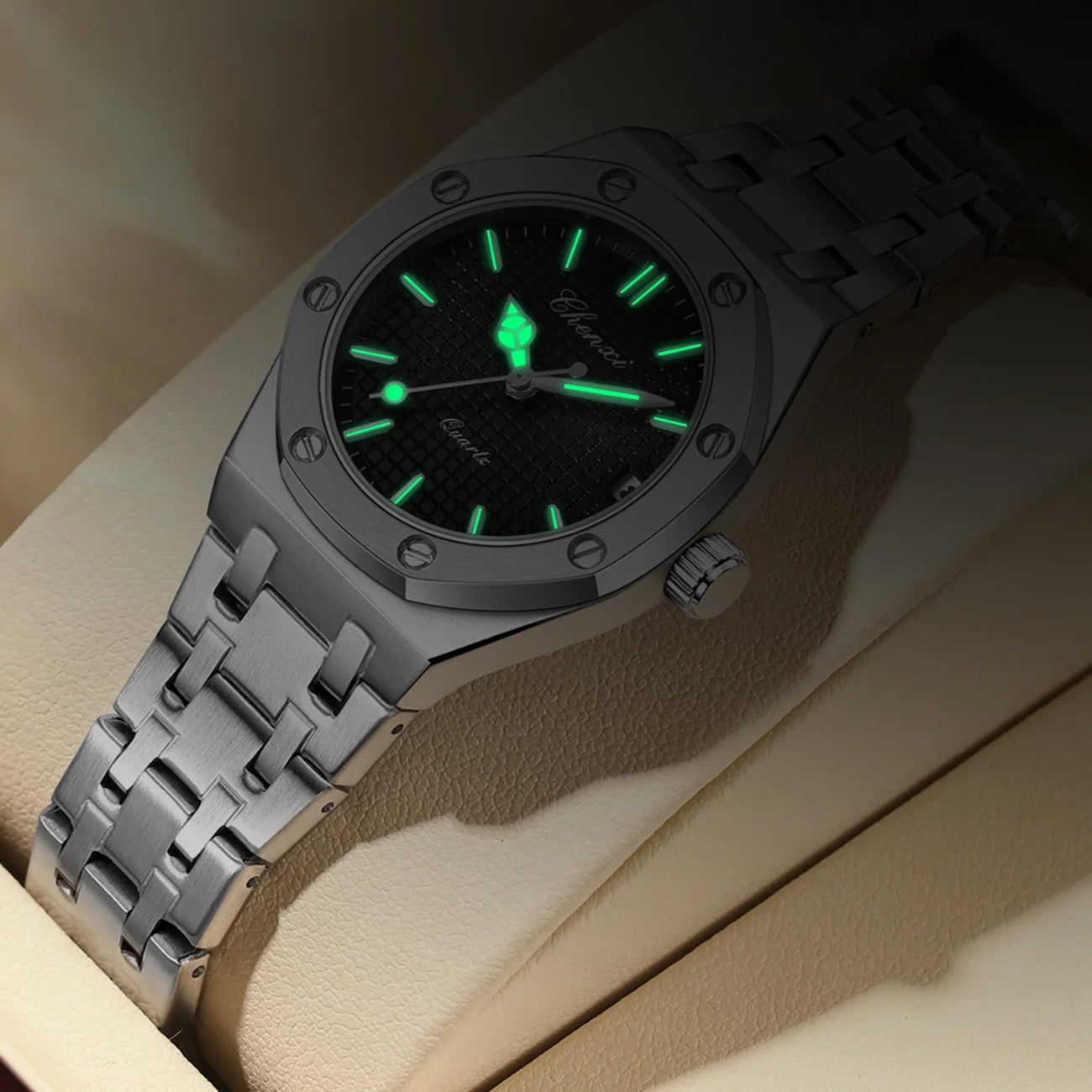 Luxury Women Watches Silver Steel Simple Casual Business Dress Watches for Women Top Brand Waterproof 3bar Calendar Gift Clock - Sun Studio