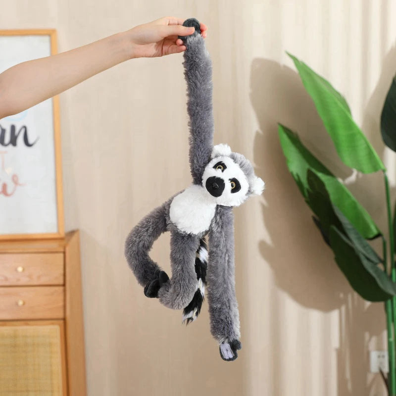 Cartoon Punch Monkey Plush Doll Brown Chimpanze Mom And Black Monkey Baby Together Animal Stuffed Doll Home Decor Gift For Kids