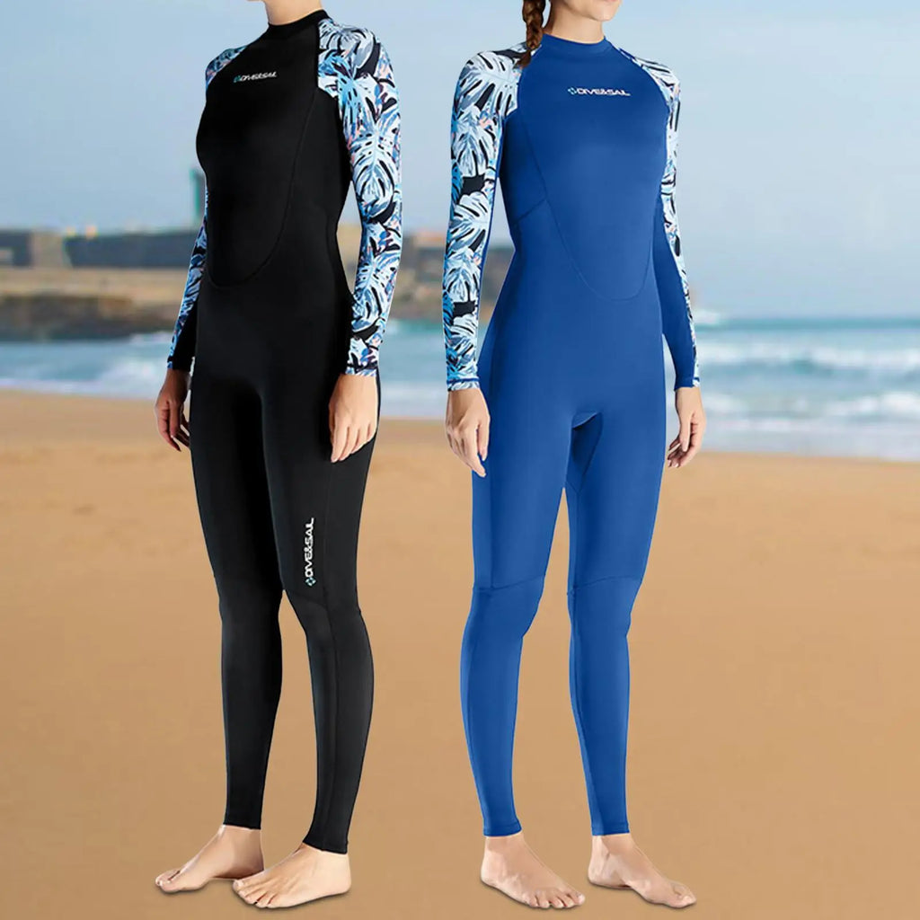 Woman Diver Diving Suit New Color stitching 3mm Surf Diving Equipment Long Sleeve Quick Dry Swimsuit Women Swimwear - Sun Studio