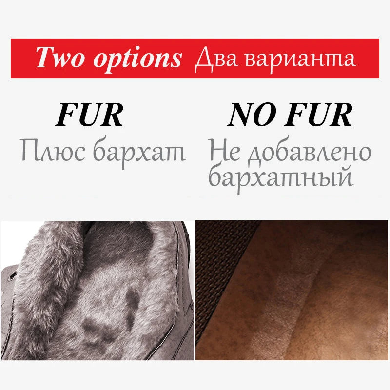 Men Leather Casual High Top Sneakers Winter Fur Plush Ankle BootsNew Luxury Footwear Shoes Zapatos Hombre - Sun Studio