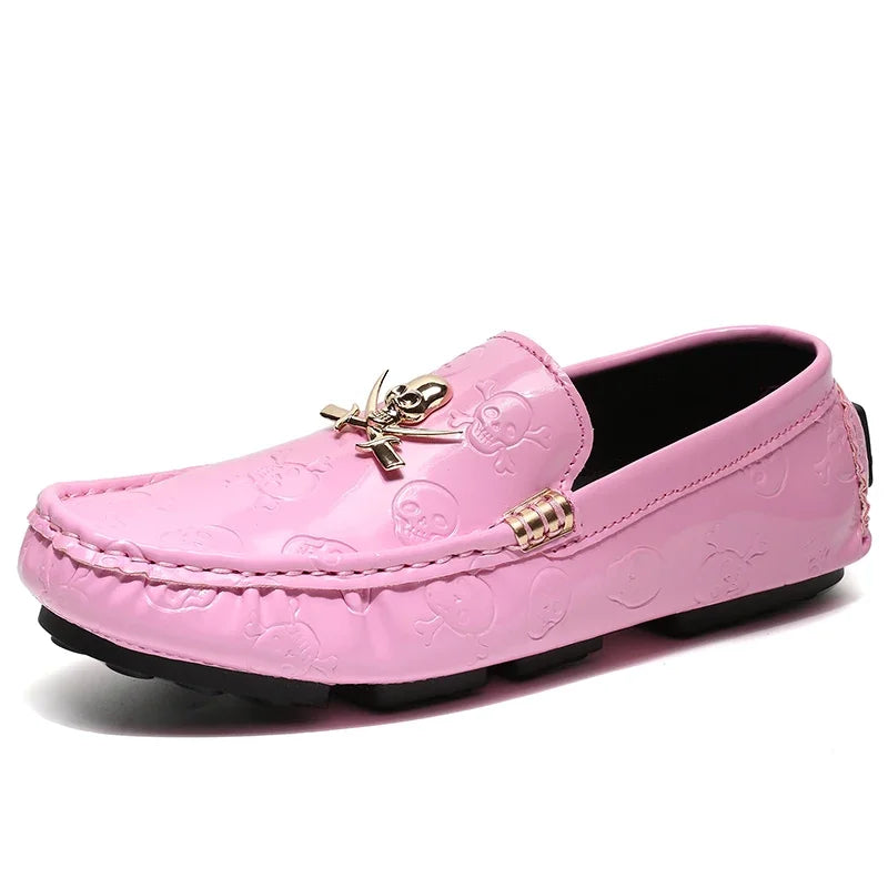 Luxury Style Male Formal Wedding Shoes Slip-on Men Pink Fashionable Casual Moccasins Shoes Big Size 47 48 Adult Party Shoes - Sun Studio