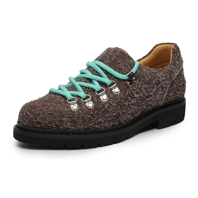 Fashion Mens Casual Leather Shoes Men Trendy Designer Style Derby Shoe Men's Lace-up Flats - Sun Studio