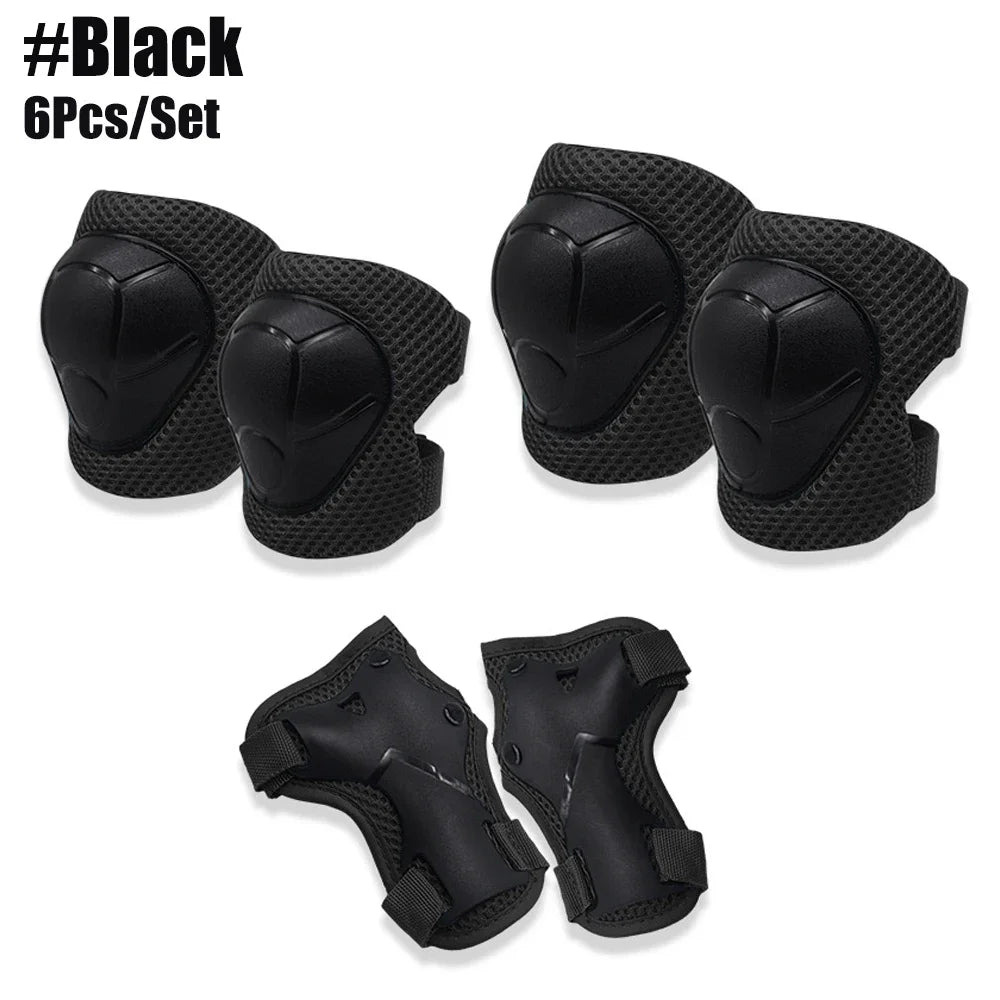 Kids Knee pads and Elbow Pads Toddler Protective Gear Set for Girls Boys with Wrist Guards 3in1 for Skating Cycling Bike Scooter - Sun Studio