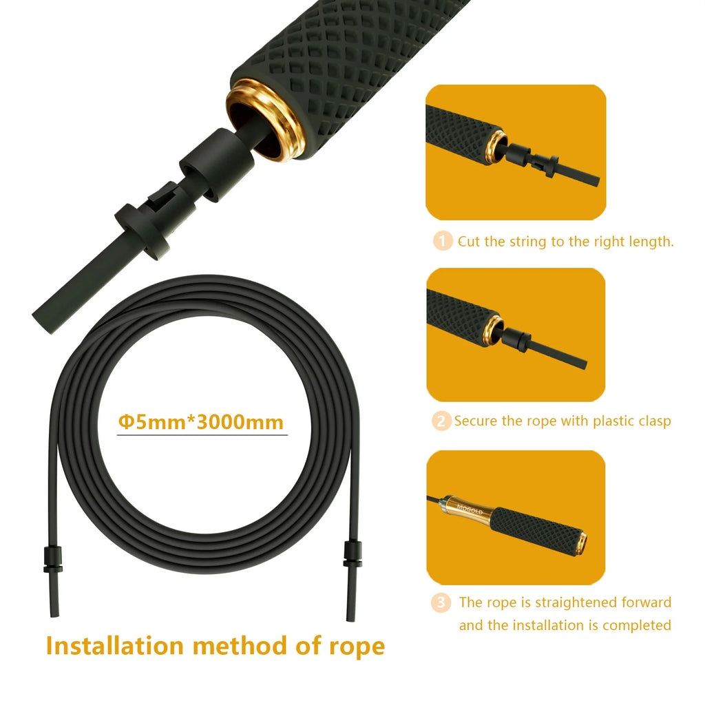 Children Bearing Jump Rope, Aluminum Alloy Handle, Smooth Rotation, Adjustable, Suitable for Speed, Aerobic Exercise, Fitness - Sun Studio