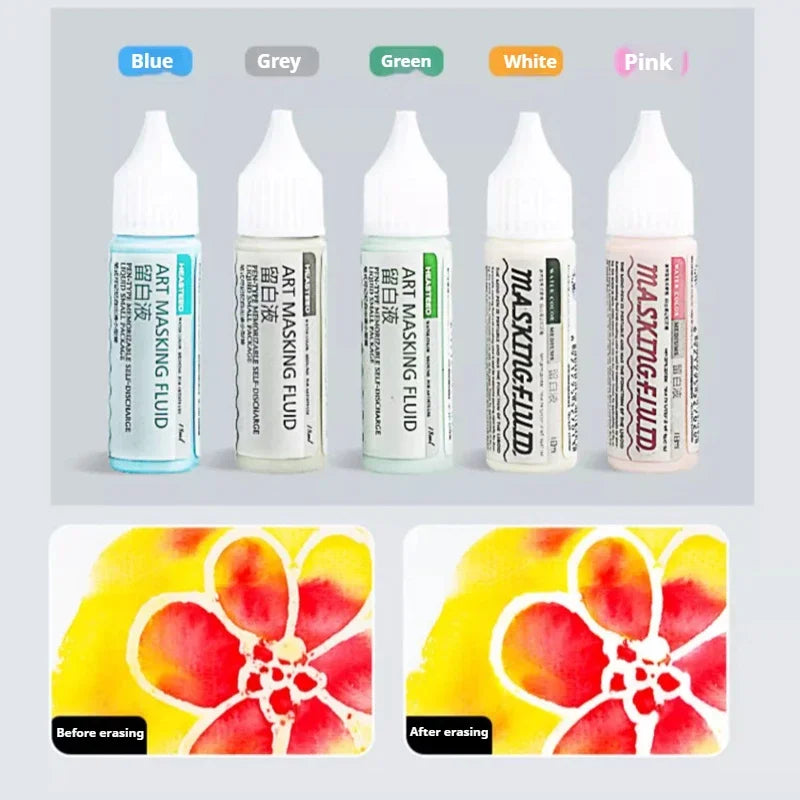 Watercolor Art Masking Fluid 18ml/30ml/75ml Watercolor Media Masking Marker Pen For Watercolor Gouache Painting Art Supplies - Sun Studio