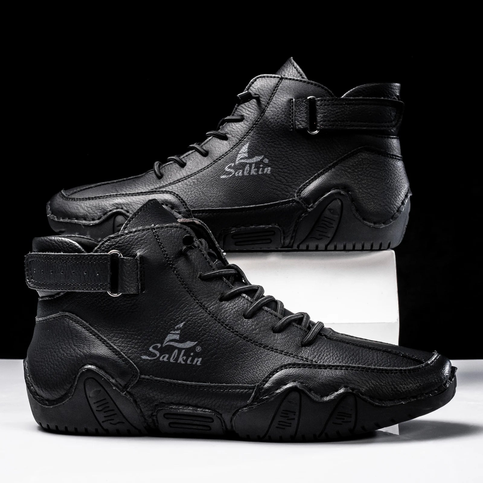 New 2025 Handmade Leather Casual Men Shoes Design Sneakers Man Breathable Leather Shoes Men Ankle Boots Outdoor - Sun Studio
