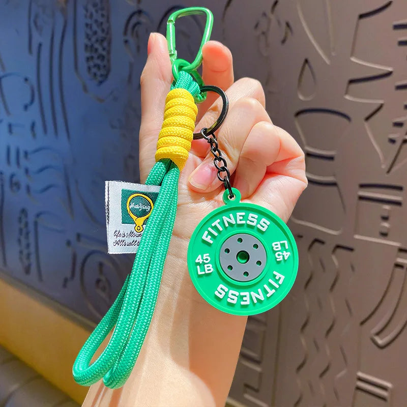 Fitness Keychain Gym Lovers Fitness Enthusiast Gift Barbell Keychain Fitness Bag backpack Charms - Sun Studio