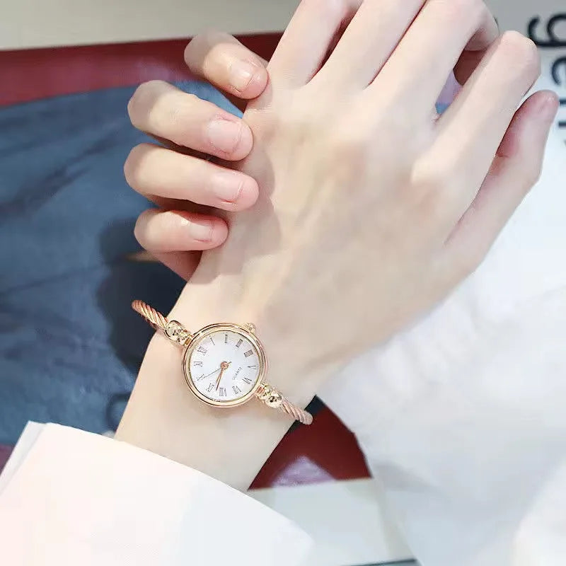 YIKAZE Women Bracelet Watch Retro Gold Bangle Women Watches Stainless Steel Retro Ladies Quartz Wristwatch Clock Dress Watch - Sun Studio