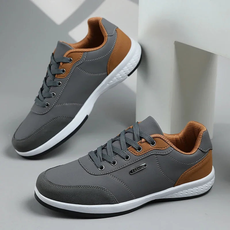 Leather Men Shoes Sneakers Trend Casual Shoe Comfortable Breathable Leisure Male Sneakers Non-slip Footwear Men Sports Shoes - Sun Studio