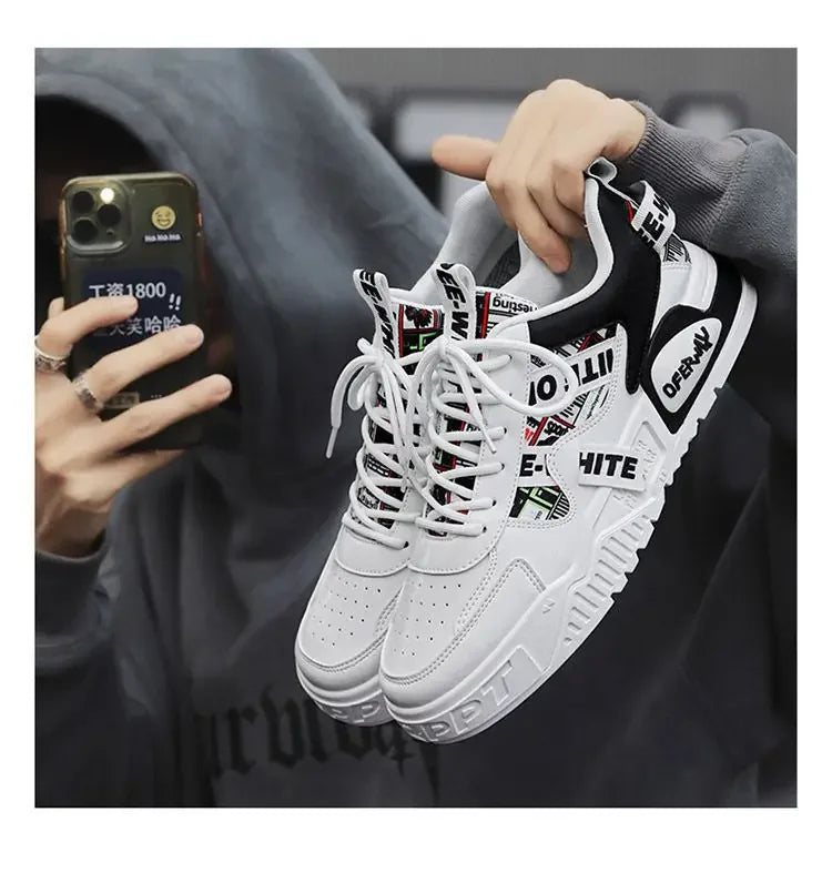 Casual Fashion Leather Sneakers New Skateboard Mens Shoes Outdoor Running Sports shoes Hiking Tennis Platform Luxury footwear - Sun Studio