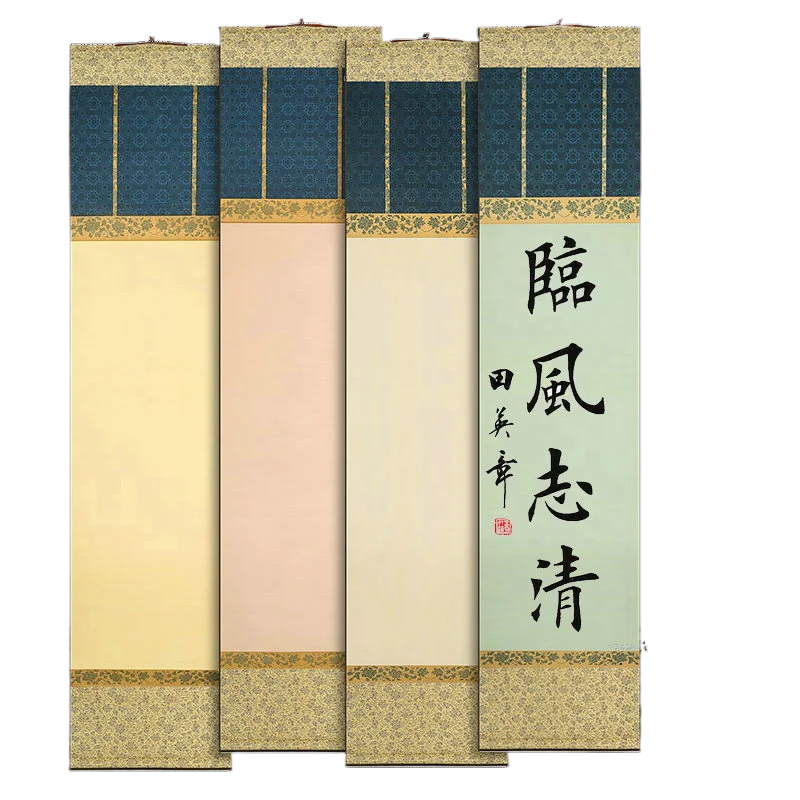 Tang Dynasty Style Blank Xuan Paper Scroll Half Ripe Rice Paper Calligraphy Painting DIY Scroll Batik Xuan Paper Hanging Scroll - Sun Studio