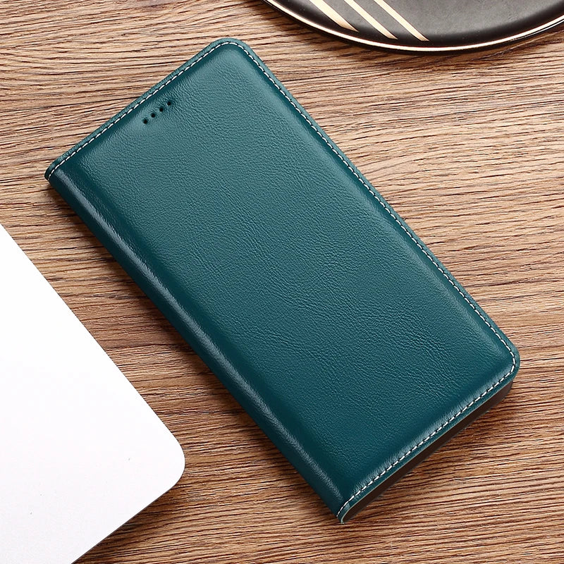 Magnetic Genuine Leather Skin Flip Wallet Book Phone Case Cover On For Infinix Hot Note 30 40 50 50i 60 Pro Plus 4G 5G Note60