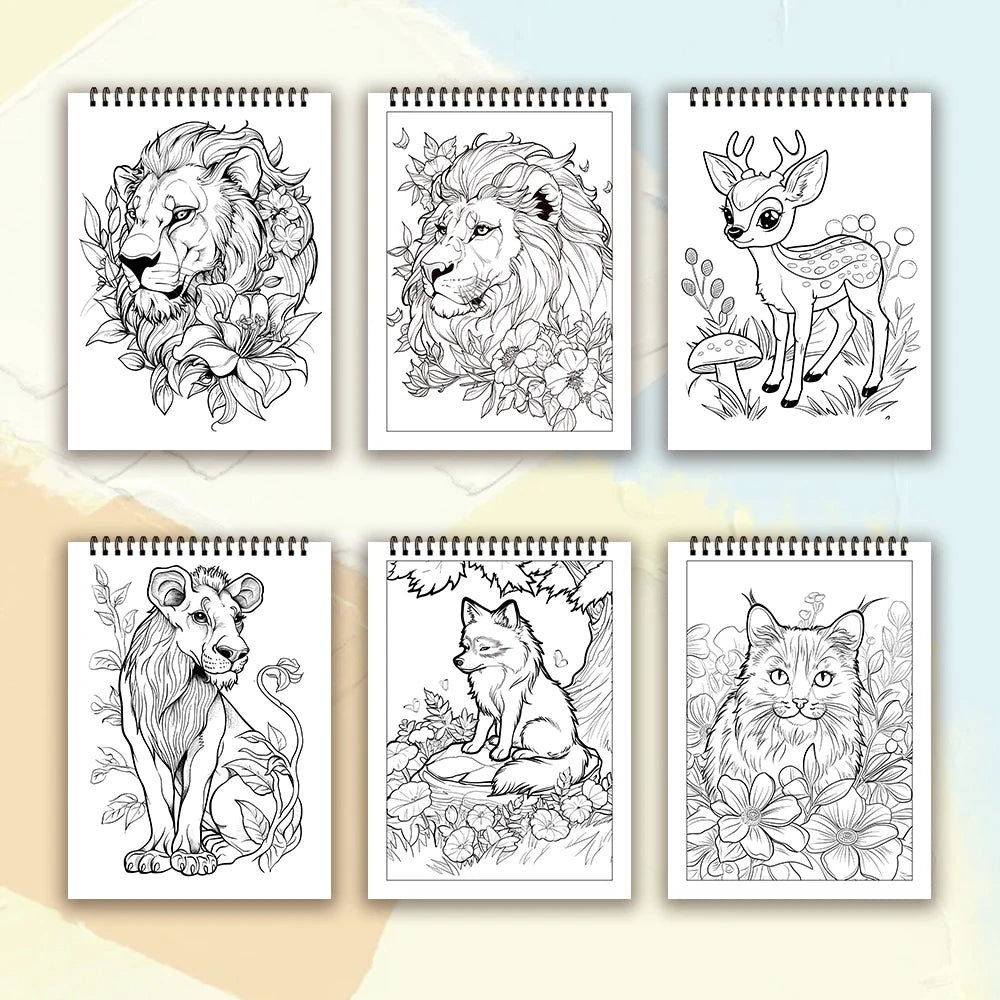 30 Sheets Stress Relief Coloring Book, 11.2x 8.3in,100gsm Thick Paper, Spiral Bound, Halloween Gift, Christmas Gift Option