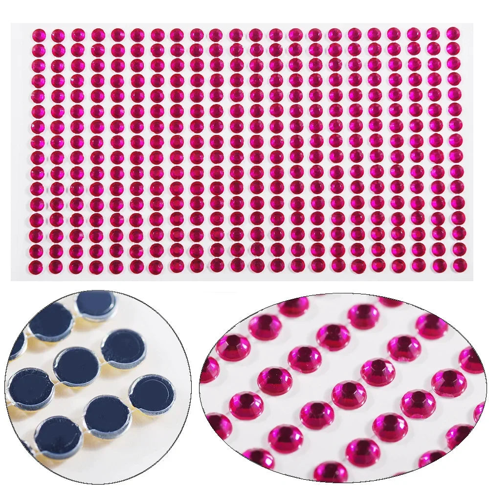 Face Decorations Rhinestone Stickers for Music Festival Halloween Party Mobile Crystal Sticker Women Girls DIY Diamond Stickers