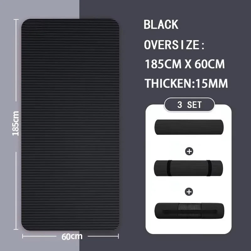 Thickened Anti Slip Yoga Mat Foam Mat Exercise Fitness Pilates Gymnastics Equipment Exercise Mat, Suitable for Yoga, Pilates - Sun Studio