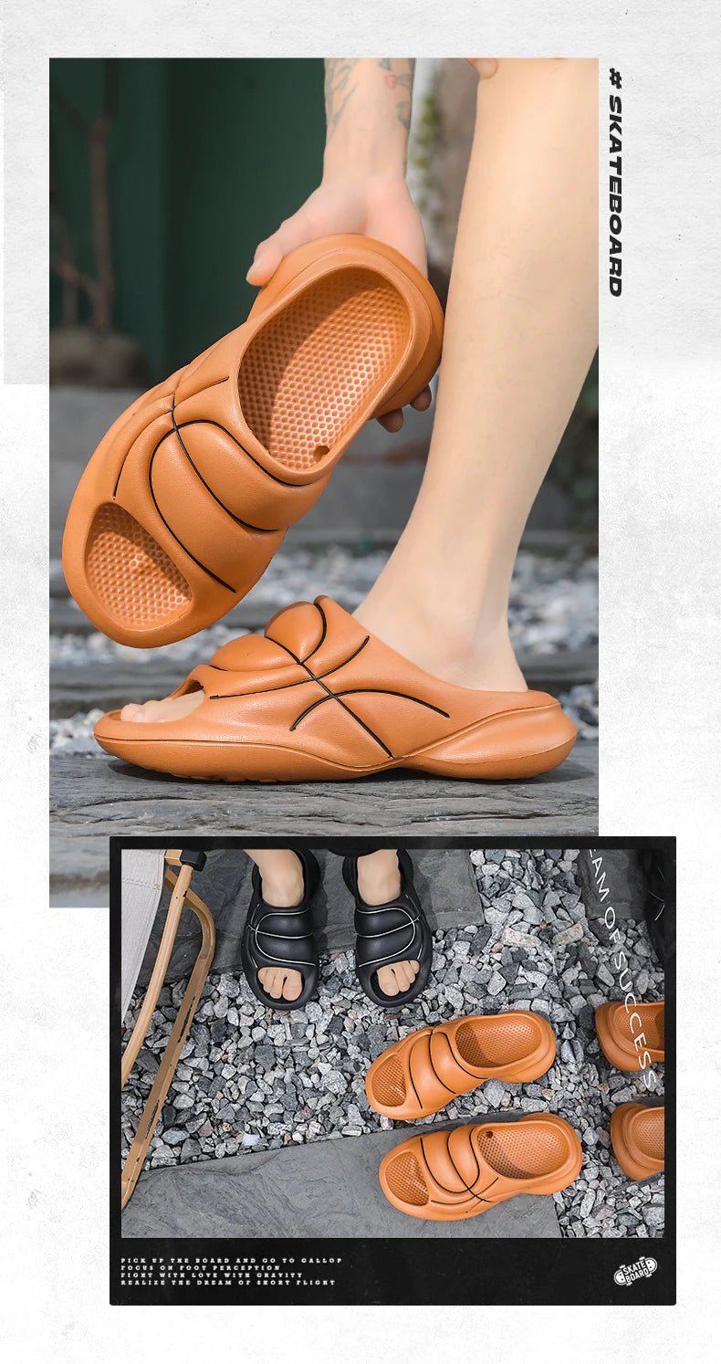 Slippers for men in summer trendy for outdoor sports dual purpose anti slip and odor resistant sandals basketball Slippers - Sun Studio