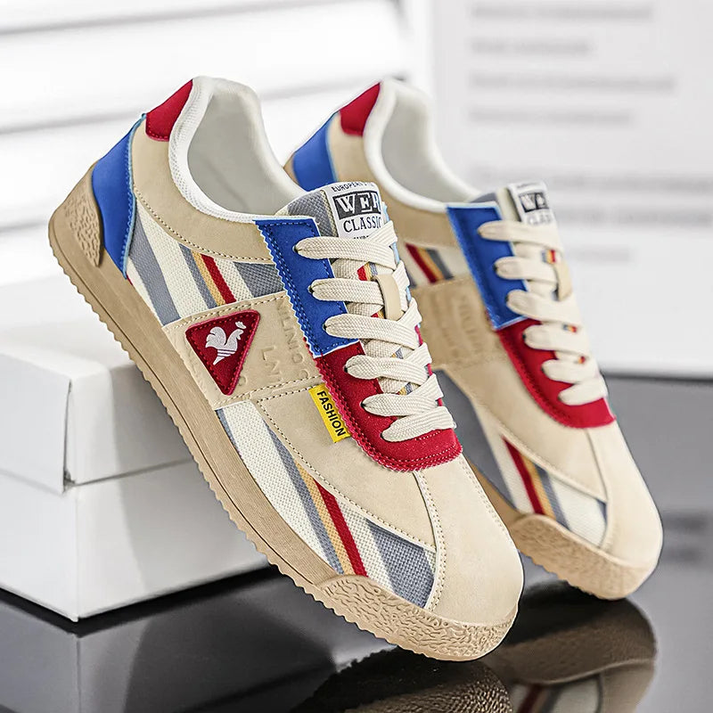 Mens Classic Running Shoes Lace Up Soft Sole Walking Shoes Breathable Flat Fashion 2026 Spring Autumn Tennis Casual Sports Shoes - Sun Studio