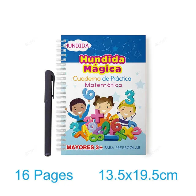 Free Shipping Reusable Montessori Toys French English Spanish Copybooks Pen Writing Sticker Magic Copybook for Calligraphy - Sun Studio
