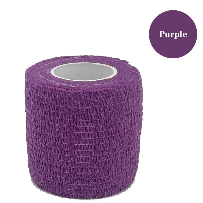1/6pcs 5cmx4.8m Disposable Tattoo Bandage Sport Wrap Tape Self Adhesive Elastic Bandage Colors Tape Tattoo Accessories - Sun Studio