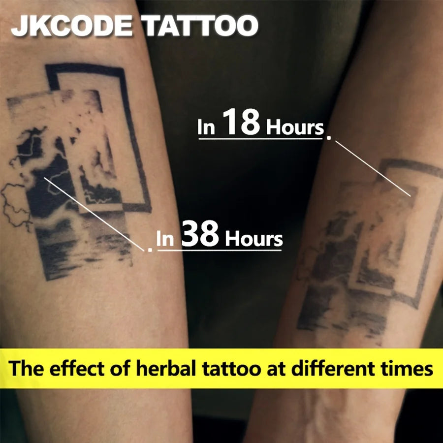 Waterproof Mehndi Design Semi-Permanent Tattoos, Retro Style Herbal Men's Neck Tattoo Stickers with Olive Leaf Totem, Temporary Tattoos for Chest and Back - Sun Studio