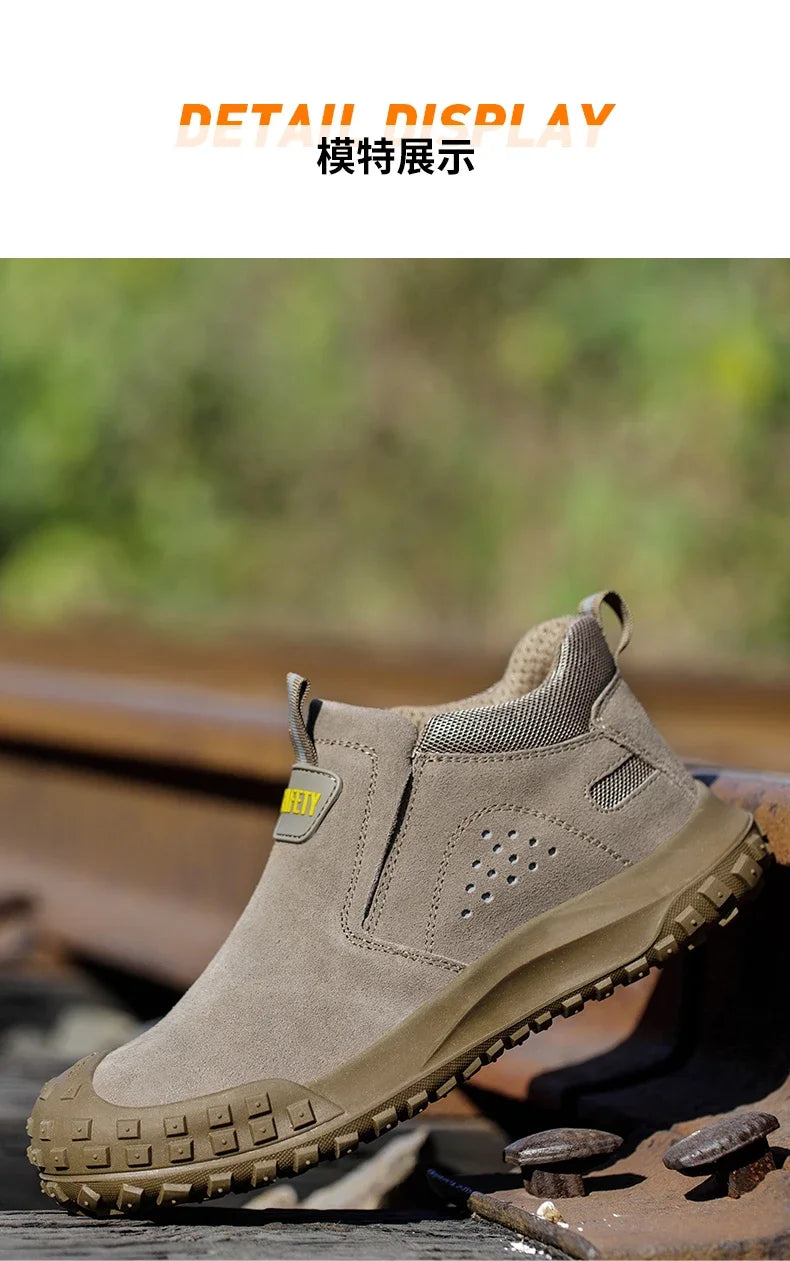 Men Safety Boots Welder Safety Shoes Anti-Smash Indestructible Safety Shoes Men Work Boots Steel Toe Security Boots Footwear - Sun Studio