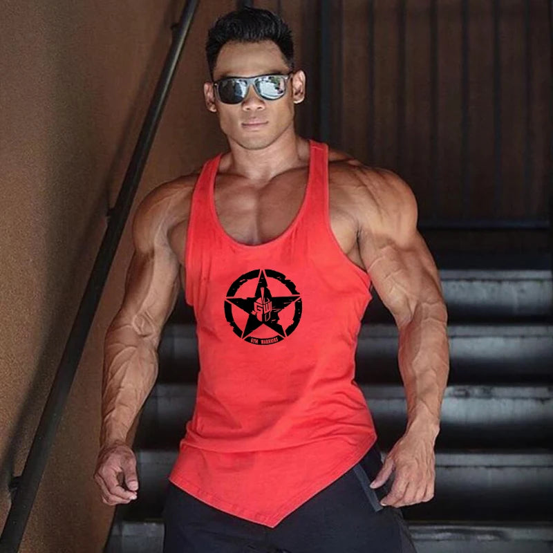 Gym Bodybuilding Muscle Shirts Summer Sleeveless Cotton Breathable Tank Tops Mens Fitness Sport Irregular Hem Hip Hop Singlets - Sun Studio