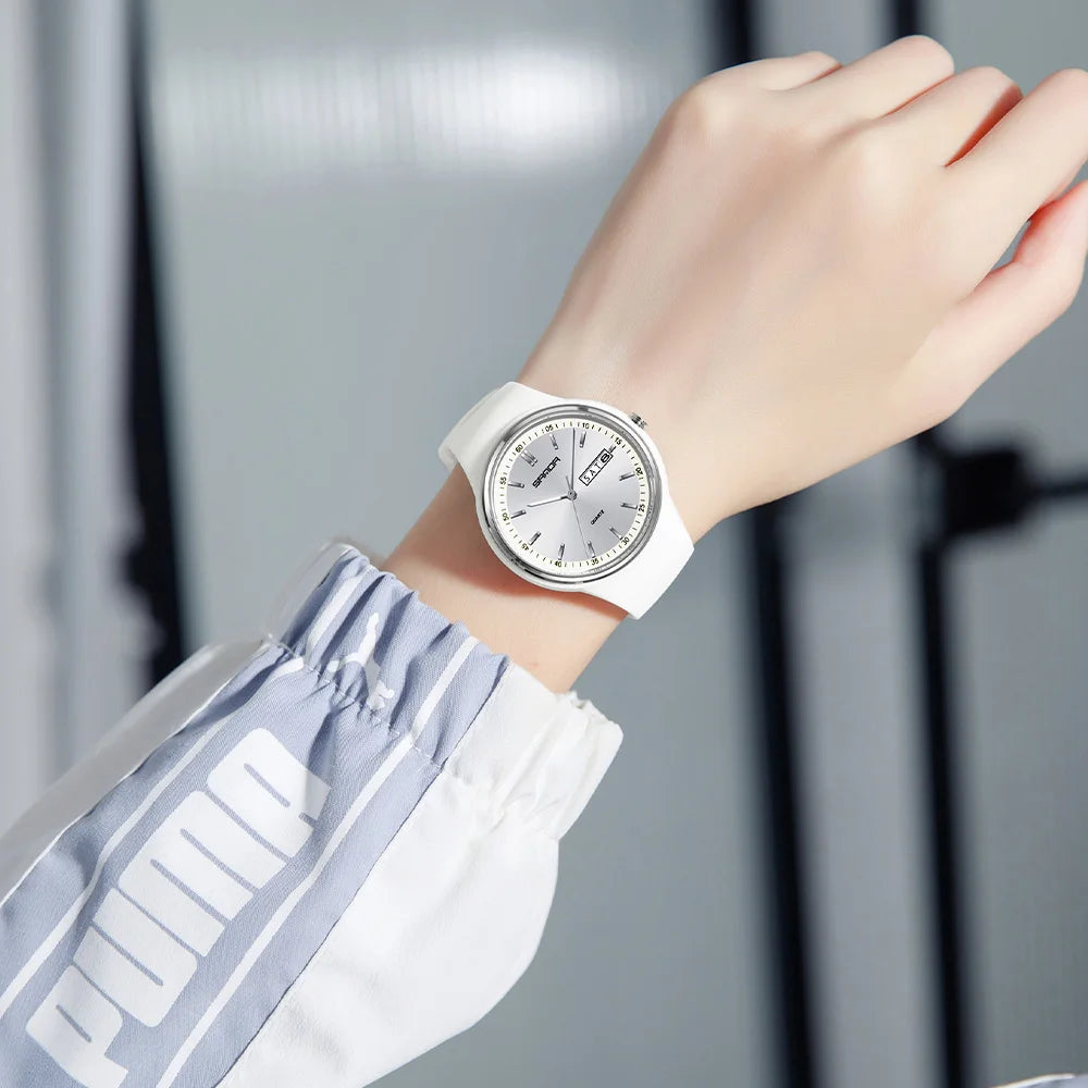 Fashion Calendar High Guality Women's Quartz Watch Silicone strap Ladies Watches Simple Elegant Watch For Woman Lady Wristwatch. - Sun Studio