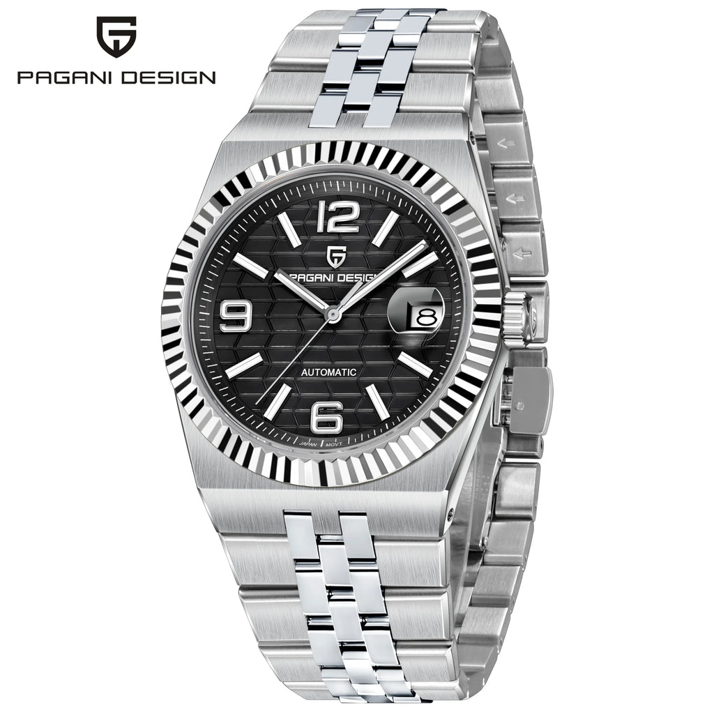 2026 New PAGANI DESIGN 3D Rhombus Dial Luxury Automatic Watch For Men Fashion Business Mechanical Wrist watches Sapphire crystal - Sun Studio