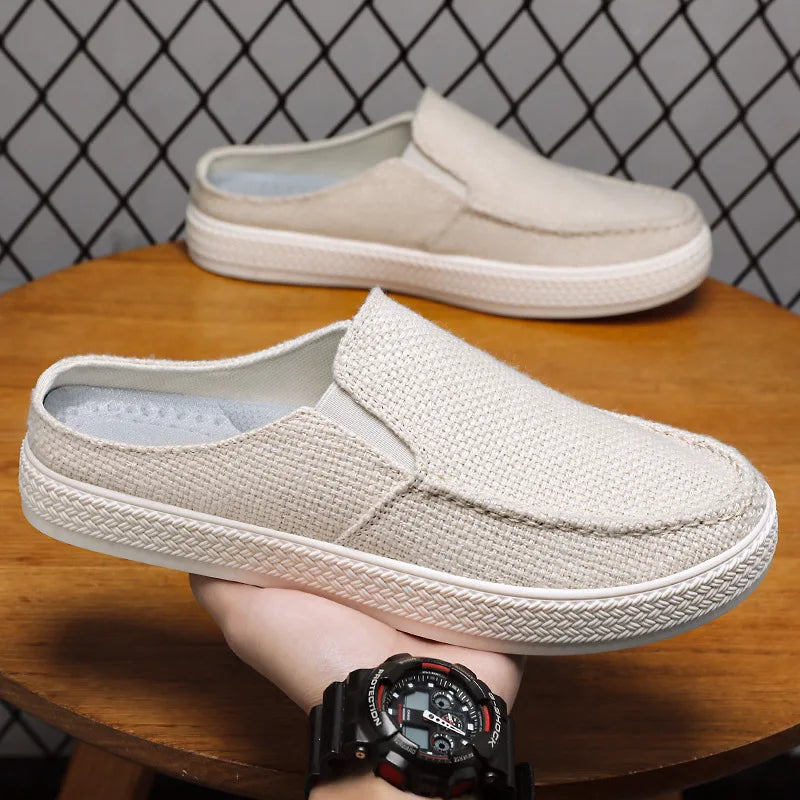 Half Slipper Man Shoes Summer Breathable Casual Comfortable Wearing Outside Slippers At Home Men's Shoes Free Shipping Shoes - Sun Studio