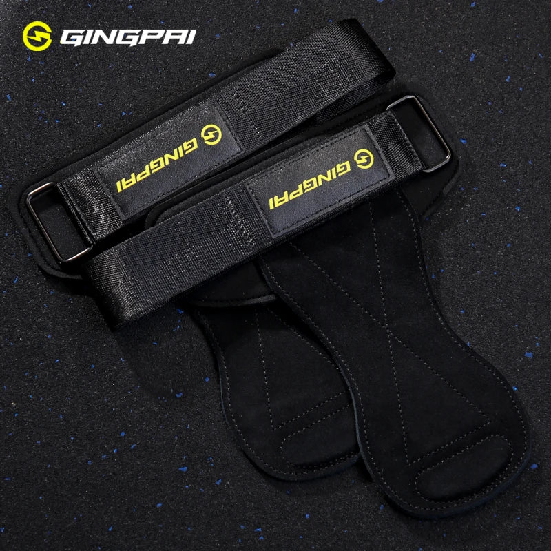 Gym Grips For Men Women Cowhide Palm Guards Weightlifting Fitness Workout Gloves Grips with Wrist Wraps Training Equipment - Sun Studio