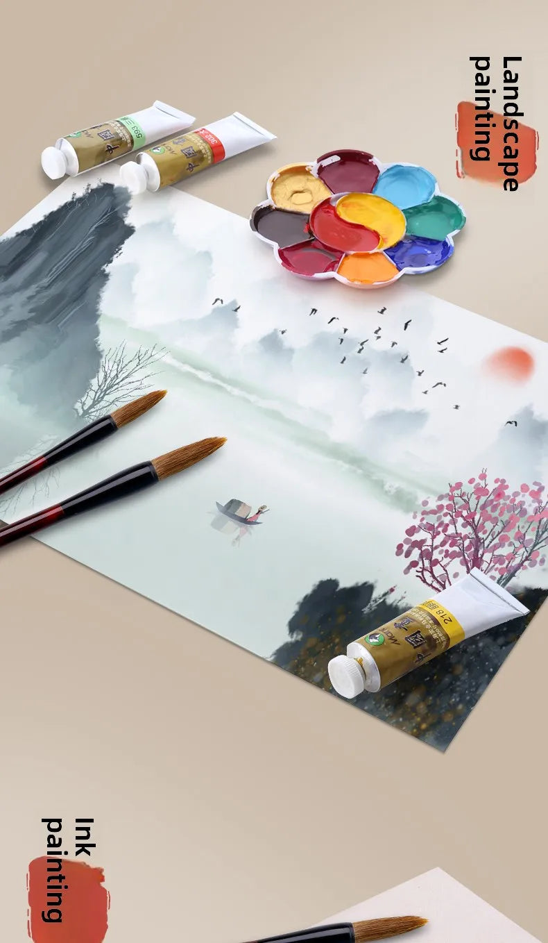 Maries Chinese Painting Single 32ml Large Meticulous Painting Large Capacity Ink Painting Garcinia Cambogia Golden Flower Green - Sun Studio