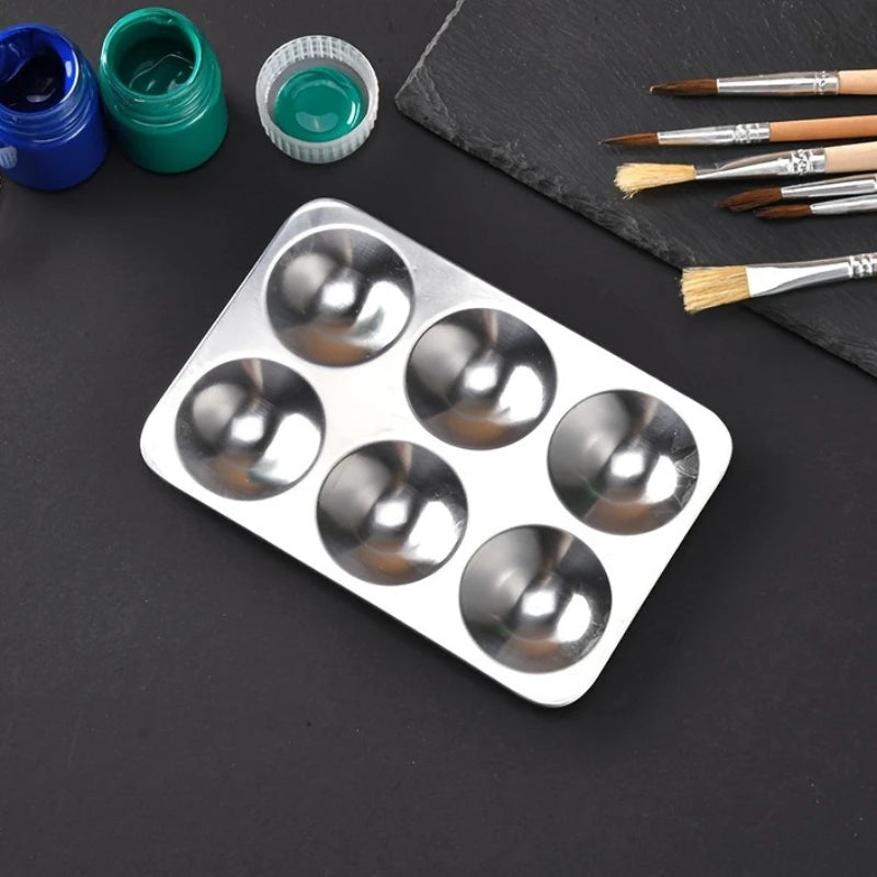 6 Well Paint Tray Palette Simple Color Palette Dish for Painting DIY Art Supplies - Sun Studio
