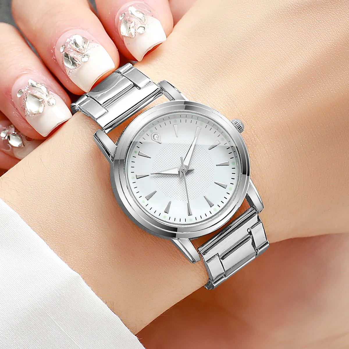 2PCS Couple's Watches Men Business Watch Fashion Analog Women Quartz Watch (Without Box) - Sun Studio