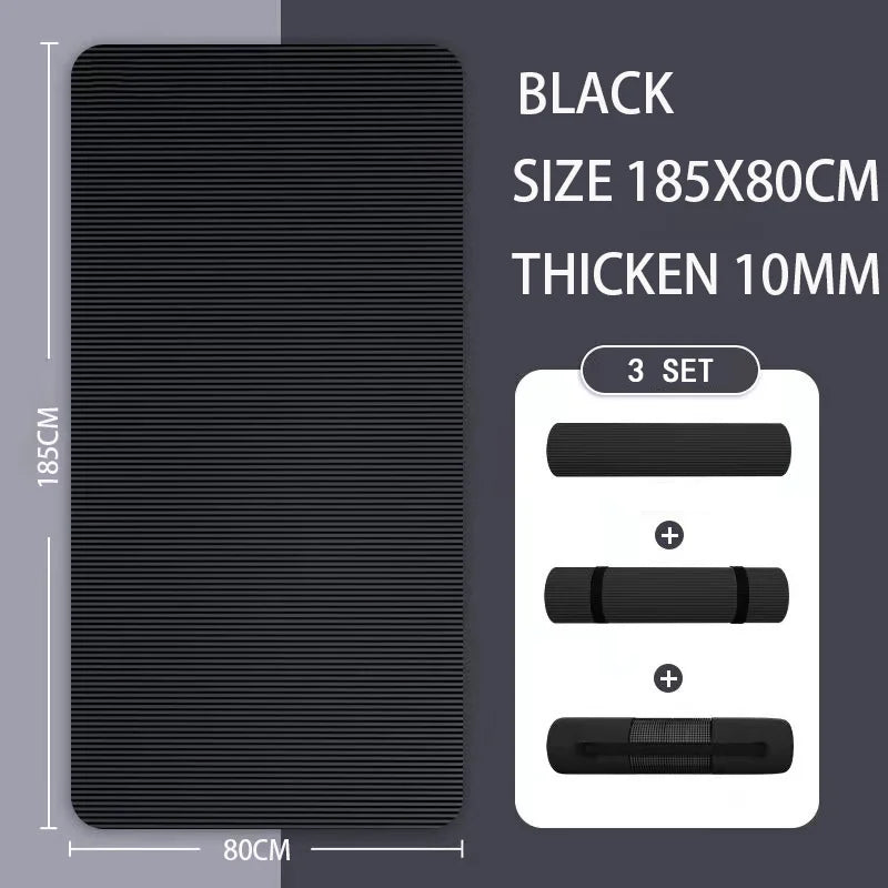Thickened Anti Slip Yoga Mat Foam Mat Exercise Fitness Pilates Gymnastics Equipment Exercise Mat, Suitable for Yoga, Pilates - Sun Studio