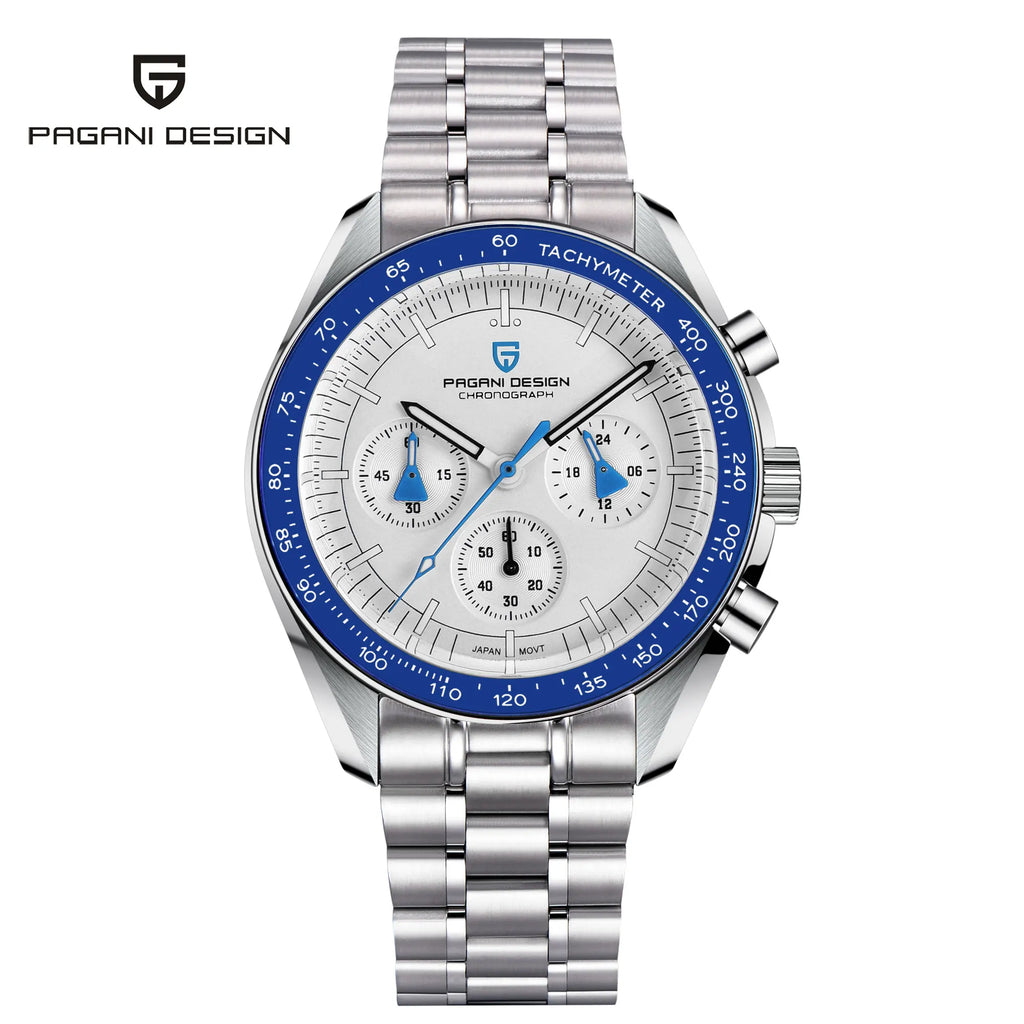 PAGANI DESIGN 2025 New Moon Men's Watches Luxury Quartz Watch For Men AR Sapphire Glass 100M Waterproof Wristwatch Chronograph - Sun Studio