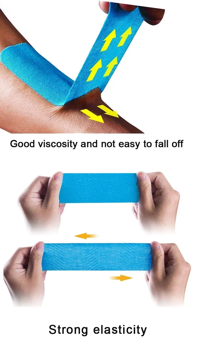 Tapes Kinesio Tape Self-Locking Bandage Types Self Adhesive Elastic Cross Ankle Self-Adhesive Sports Muscle Kinesiology Bandages - Sun Studio