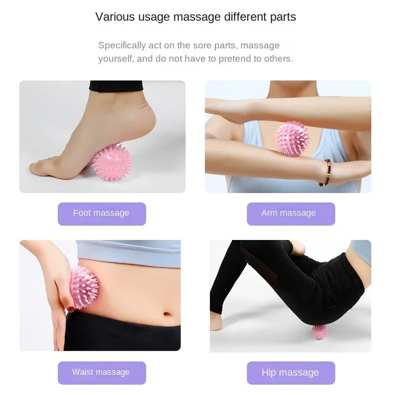 9cm PVC Spiky Massage Yoga Ball Trigger Point Sport Fitness Hand Foot Pain Stress Relief Muscle Relax Unisex Stab Massage Ball - Sun Studio
